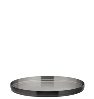Brushed Black Round Plate 9" (23cm)