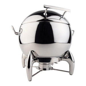 Stainless Steel 'Globe' Soup Bowl with Stand-0