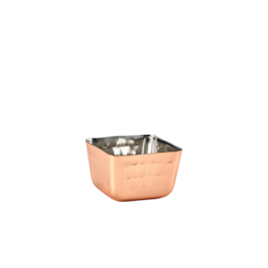 Copper Plated Square Hammered Ramekin 71ml/ 2.5oz