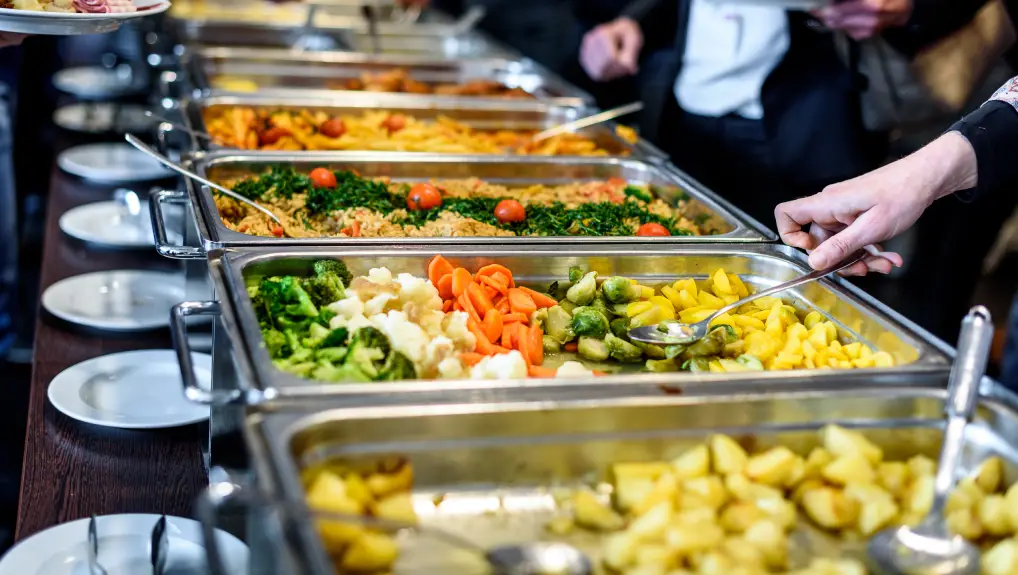 Image of Cuisine Culinary Buffet Dinner Catering Dining Food Celebration in Gastronorm Containers