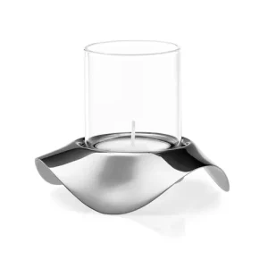 Robert Welch Drift Bright Finish V Tealight Holder 8.4cm/3.3"