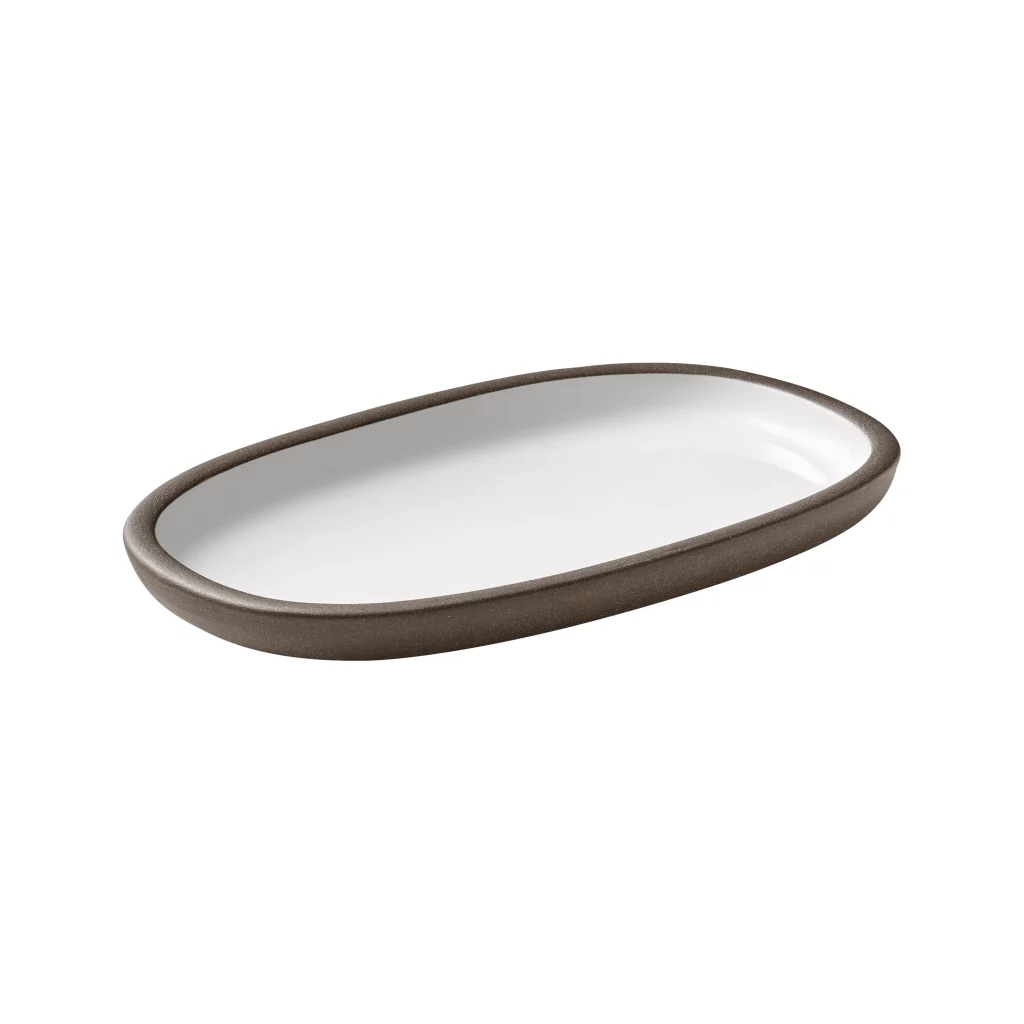 Playground ReNew White Oval Platter 19 x 11cm/7.5 x 4.3"