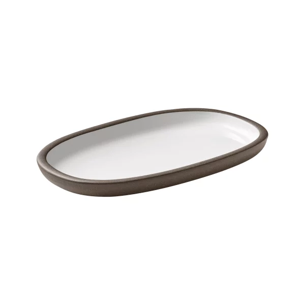 Playground ReNew White Oval Platter 19 x 11cm/7.5 x 4.3"
