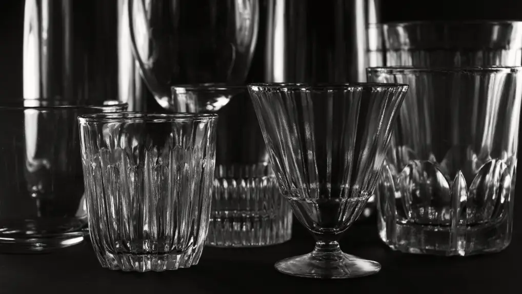 Image of Tempered Glass Subjects On A Black Background