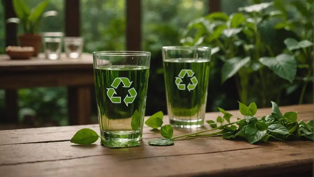 image of plant based glassware solution