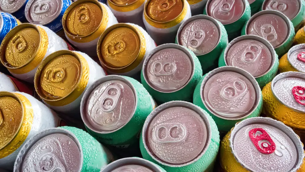 image of Beer cans Fresh from the fridge