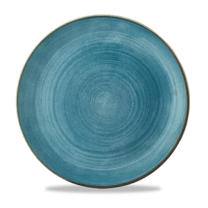 Churchill Super Vitrified Stonecast Raw Evolve Coupe Plate Teal 28.5cm/11.25"