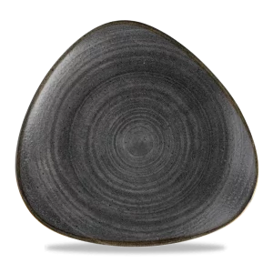 Churchill Super Vitrified Stonecast Raw Triangle Plate Black 26.5cm/10.4"