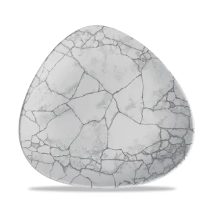 Churchill Super Vitrified Studio Prints Kintsugi Triangle Plate Pearl Grey 26.5cm/10.5"