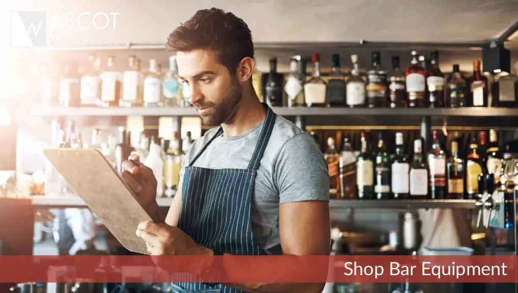 Image of bartender carrying out daily maintenance tasks for bar equipment.