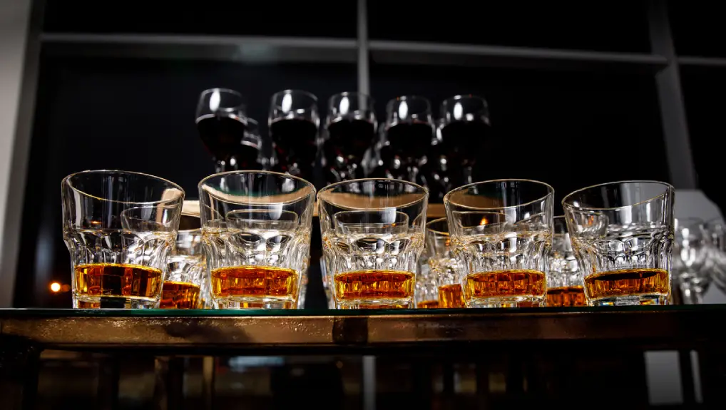 Image of glassware for commercial bar setup glassware