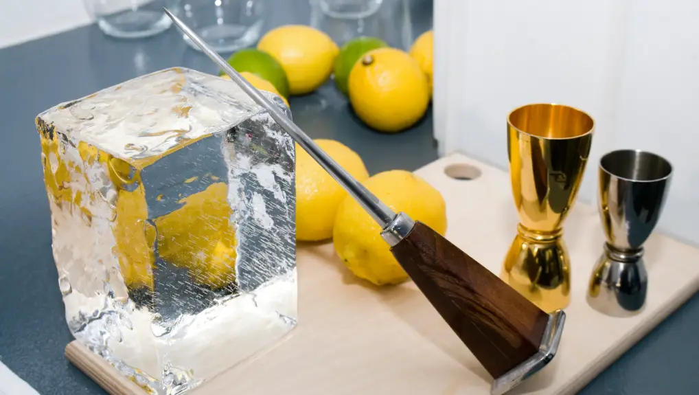 Ice cube and ice pick