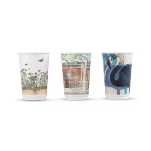 Vegware Gallery Design Double Wall Hot Cup 470ml/16oz