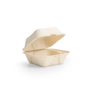 Vegware Nourish Moulded Fibre Burger Box 150mm/6" (Natural)