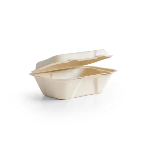 Vegware Nourish Moulded Fibre Clamshell 185 x 130mm / 7 x 5" (Natural)