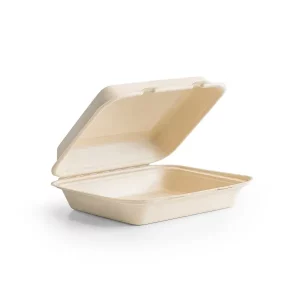 Vegware Nourish Moulded Fibre Lunch Box 240 x 205mm / 9 x 8" (Natural)