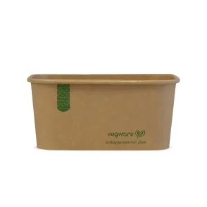 Vegware Square Kraft Food Container 1000ml/34oz