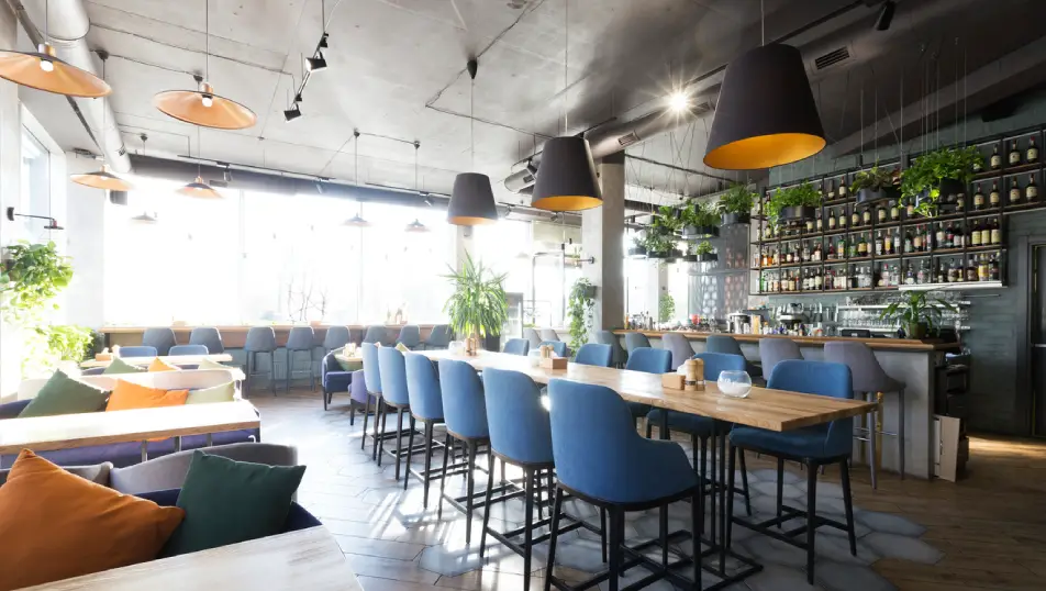 Image of a modern commercial bar layout