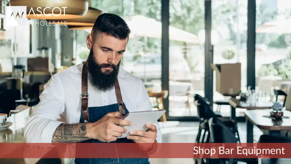 Image of a bartender checking essential equipment and operational costs