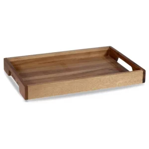 Alchemy Buffetscape Wood Solid Base Handled Tray 25.8 x 39.7cm/10.13 x 15.63"
