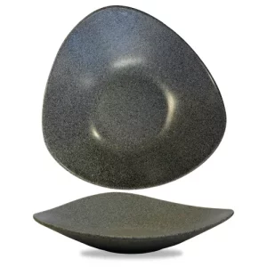 Alchemy Lotus Melamine Buffet Dish Granite 35 x 35.5cm/13.75 x 13.94"