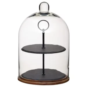 Artesà Two Tier Slate Domed Serving Set, 22 x 31cm / 8.6 x 12.2"