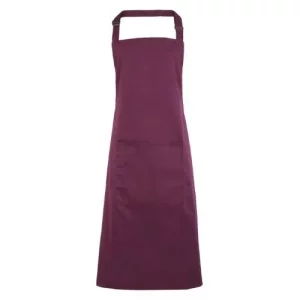 BonChef Basic Aubergine Bib Apron with Pocket