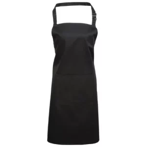 BonChef Basic Black Bib Apron with Pocket
