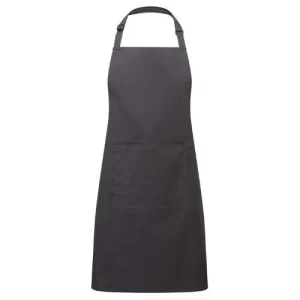BonChef Basic Charcoal Bib Apron with Pocket