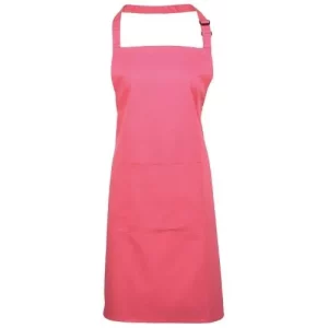 BonChef Basic Fuchsia Bib Apron with Pocket