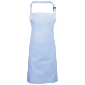 BonChef Basic Light Blue Bib Apron with Pocket