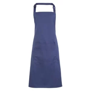 BonChef Basic Marine Blue Bib Apron with Pocket
