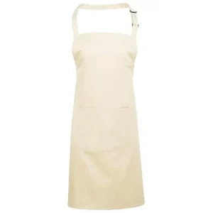 BonChef Basic Natural Bib Apron with Pocket