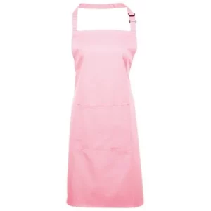 BonChef Basic Pink Bib Apron with Pocket