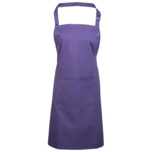 BonChef Basic Purple Bib Apron with Pocket