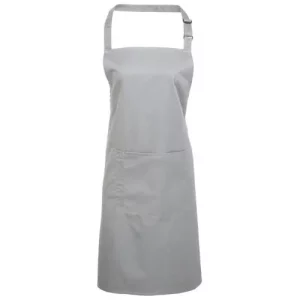 BonChef Basic Silver Bib Apron with Pocket