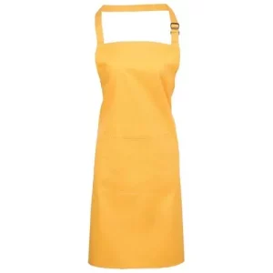 BonChef Basic Sunflower Yellow Bib Apron with Pocket