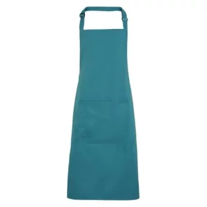 BonChef Basic Teal Bib Apron with Pocket