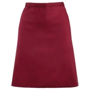 BonChef Burgundy Mid-Length Waist Apron
