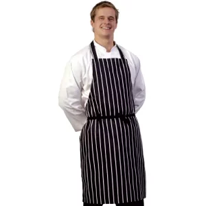 BonChef Classic Butchers Black Striped Bib Apron