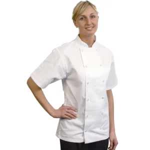 BonChef Danny Jacket Short Sleeve Cool Back - White