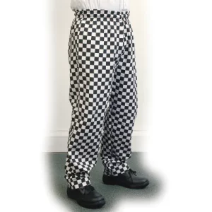 BonChef Large Check Baggy Trouser - Black
