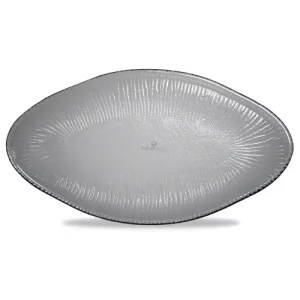 Churchill Bamboo Organic Glass Oval Platter 29.5 x 16.2cm/11.56 x 6.38"