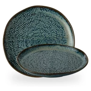 Churchill Cascade Sapphire Blue Natural Coupe Plate 21.5cm/8.5"