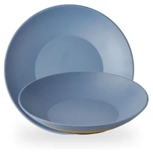Churchill Emerge Oslo Blue Melamine Shallow Bowl 3.8L/130oz
