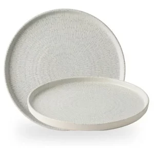 Churchill Inked Delta Grey Walled Plate 21cm/8.25"