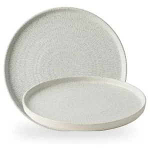 Churchill Inked Delta Grey Walled Plate 26cm/10.25"
