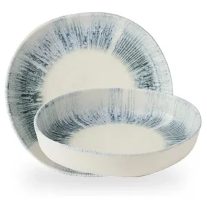 Churchill Inked Lyra Blue Organic Walled Bowl 23cm/9"