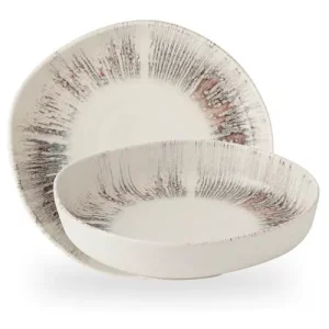 Churchill Inked Lyra Pink Organic Walled Bowl 23cm/9"