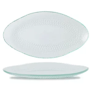 Churchill Isla Glass Clear Oval Platter 30 x 16.2cm/11.75 x 6.38"